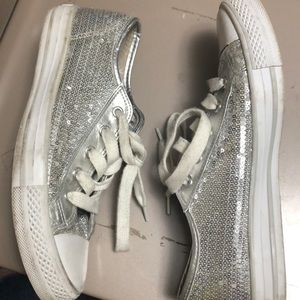 Sequined shoes